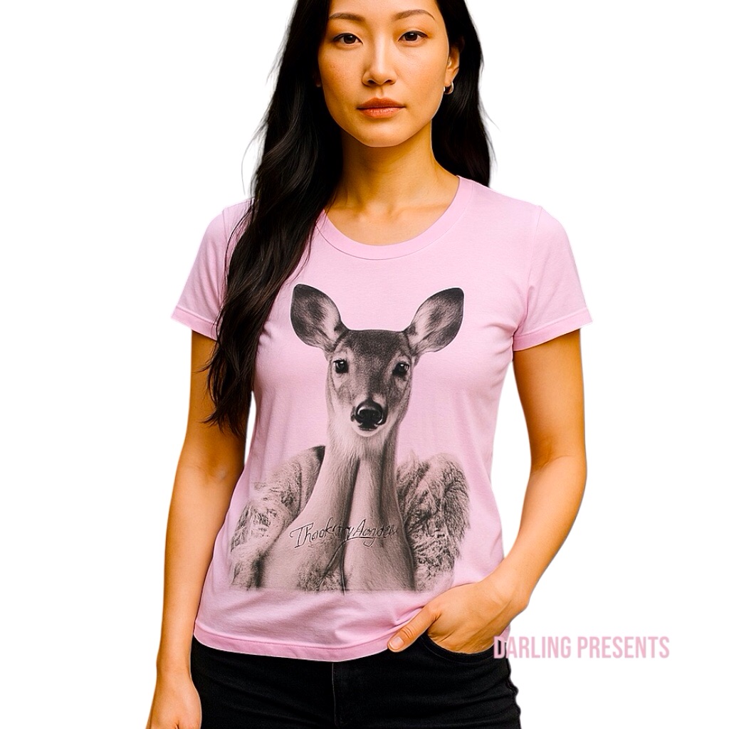 Rockstars & Angels Bambi Tee Shirt Women Color Rose Size L